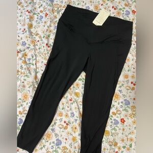 NWT- Fabletics PureLuxe High-Waisted Crossover 7/8 Leggings -BLACK (24”)- New!